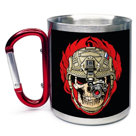Большая кружка с карабином "Череп с тепловизором" Большая кружка с карабином "Череп с тепловизором"