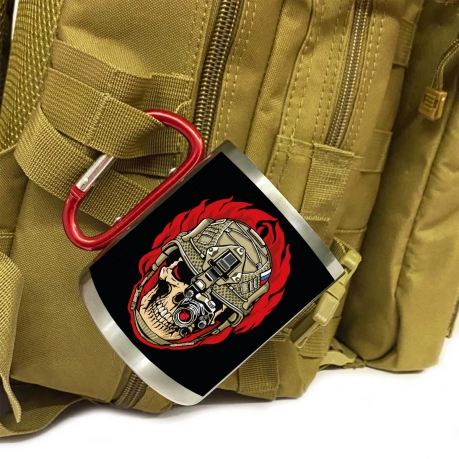 Большая кружка с карабином "Череп с тепловизором" Большая кружка с карабином "Череп с тепловизором"