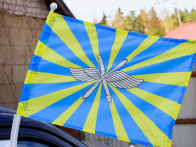 Флаг на машину с кронштейном ВВС РФ