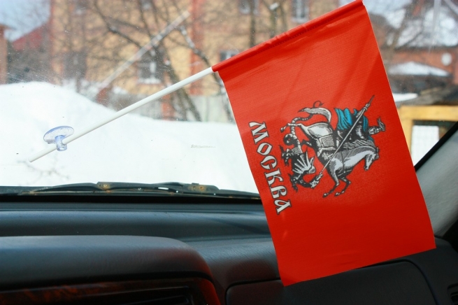Флажок в машину с присоской Москва