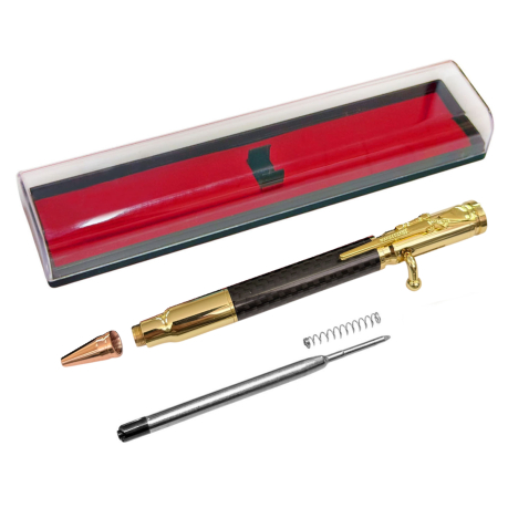 Ручка патрон с затвором (золотистая)