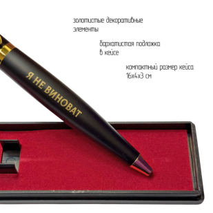 Подарочная ручка Беспилотные войска "Кто не спрятался, я не виноват" в футляре