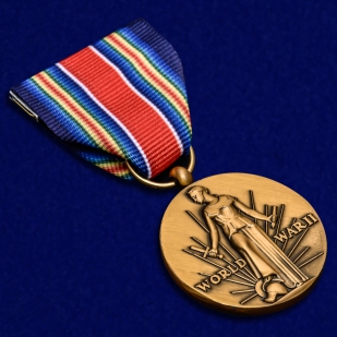 Американская латунная медаль За победу во II Мировой войне - общий вид