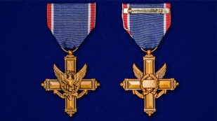Американский латунный Крест За выдающиеся заслуги - аверс и реверс