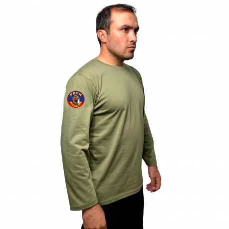 Армейская футболка с длинным рукавом с термоаппликацией РВСН