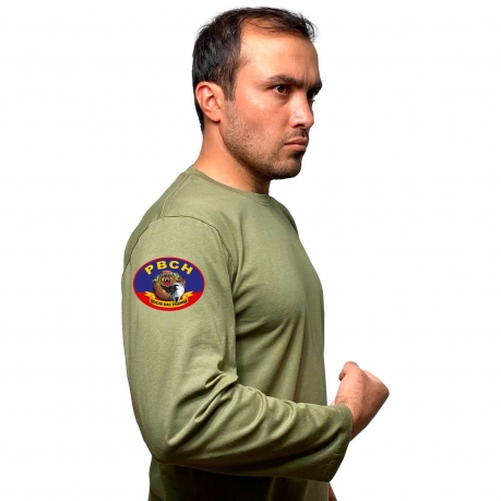 Армейская футболка с длинным рукавом с термоаппликацией РВСН