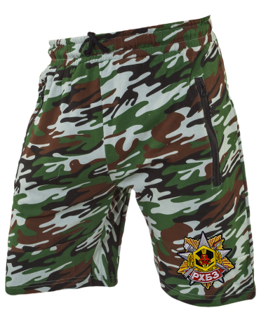 Армейские камуфлированные шорты с нашивкой РХБЗ