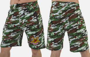 Армейские камуфлированные шорты с нашивкой РХБЗ - купить в розницу