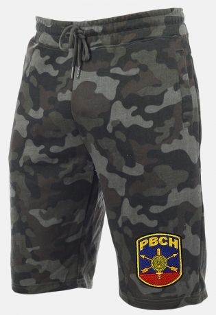 Армейские камуфляжные хаки-шорты с нашивкой РВСН