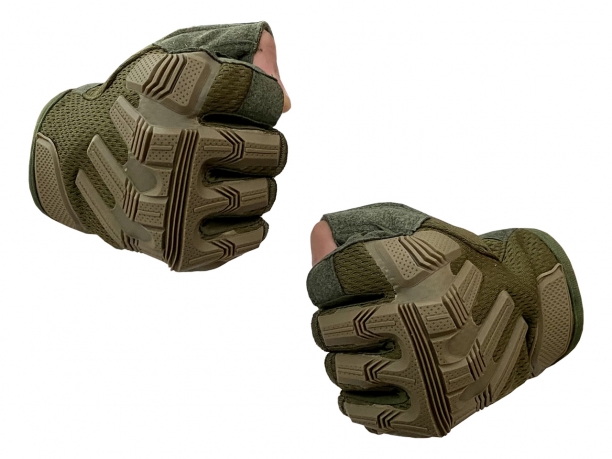 Армейские перчатки беспалые хаки-олива в Военпро