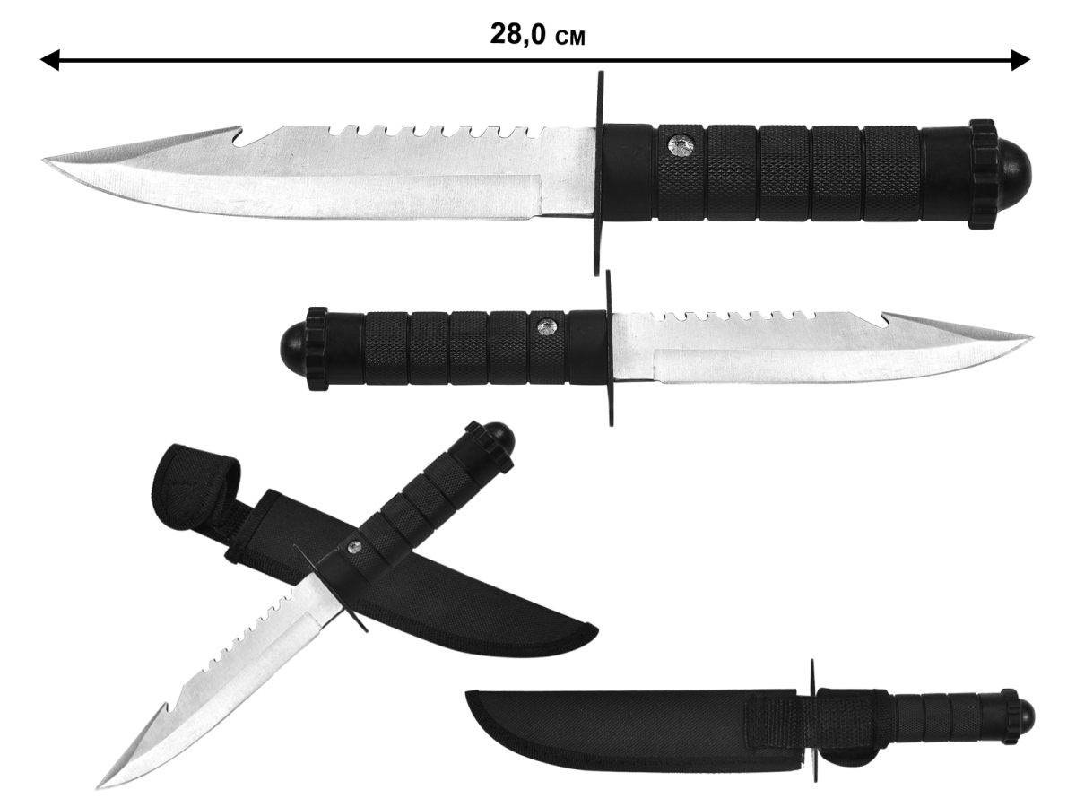 Армейский нож с фиксированным клинком 