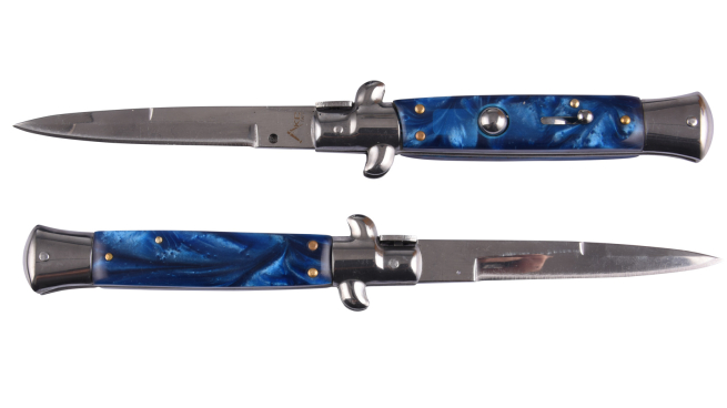 Автоматический нож AKC Italy 9" Blue - купить в интернет-магазине