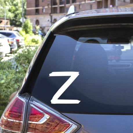 Купить автомобильную наклейку с буквой "Z"