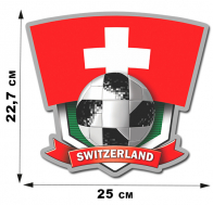 Автомобильная зачетная наклейка сборной Швейцарии