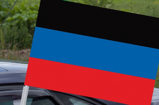 Автомобильный флаг ДНР без герба