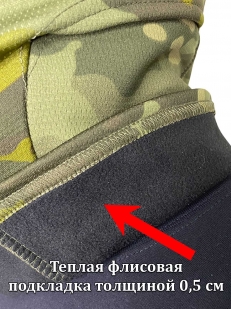 Балаклава камуфляжная Woodland с флисовой подкладкой