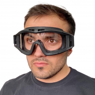 Баллистические очки с вентиляцией для военнослужащих спецоперации (черные)