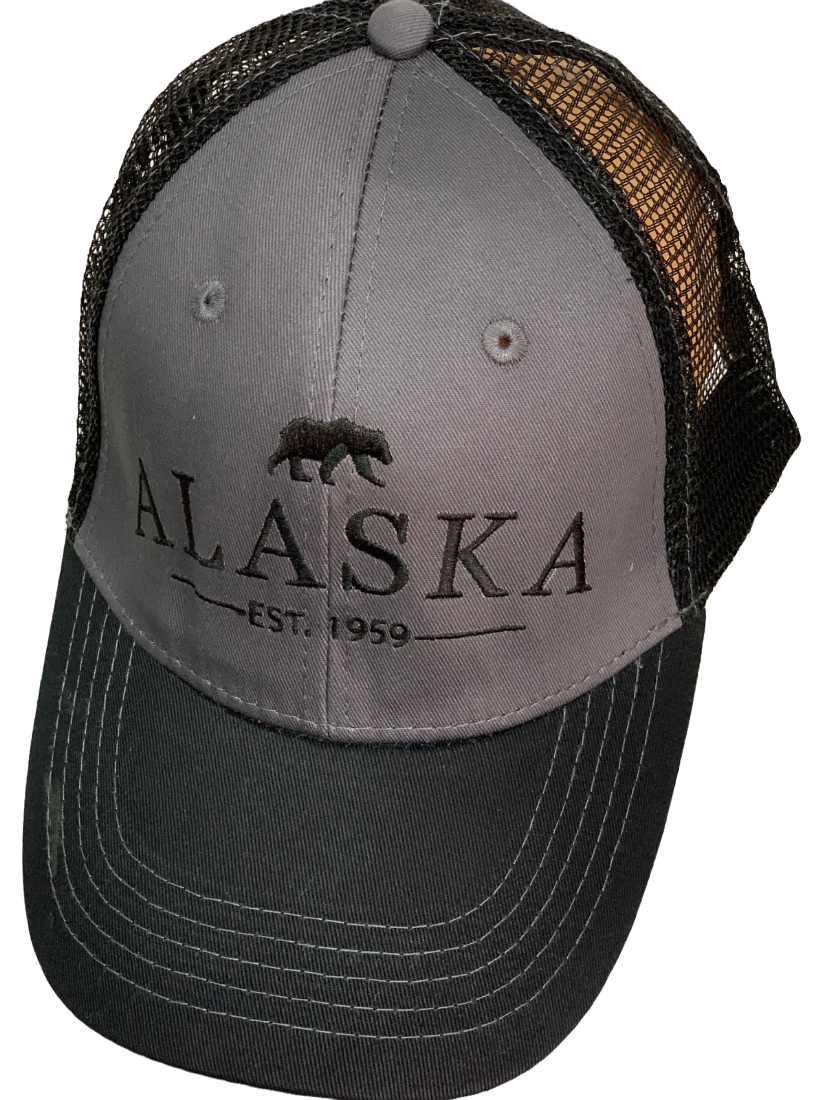 Бейсболка Alaska черного цвета с серой тульей  №30097