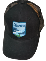 Бейсболка Alaska черного цвета с яркой нашивкой