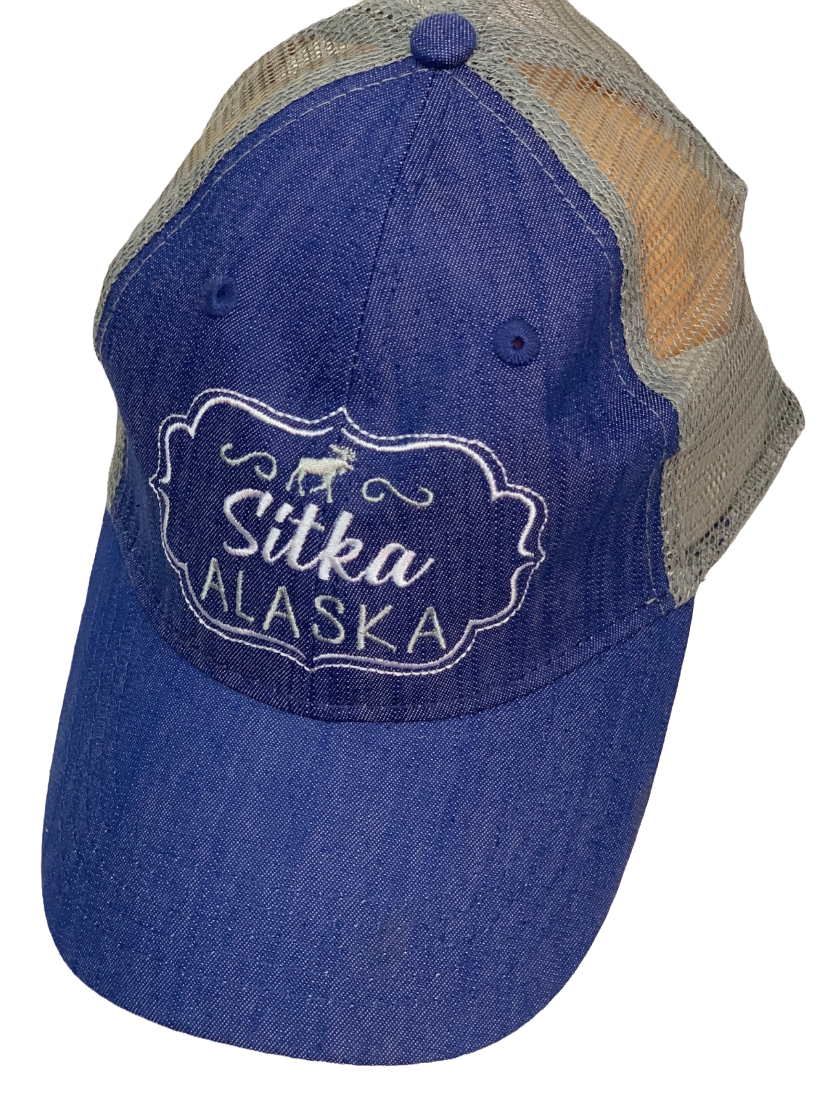 Бейсболка Alaska Sitra сине-фиолетового цвета с серой сеткой  №30140