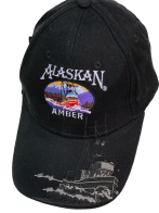 Бейсболка Alaskan черного цвета со шхуной
