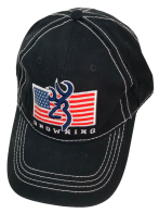 Бейсболка Browning черного цвета с вышитым флагом