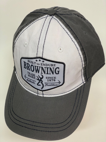 Бейсболка Browning темно-серого цвета с белой вставкой