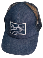 Бейсболка джинс Alaska с сеткой и нашивкой