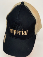 Бейсболка Imperial черного цвета с бежевой сеткой