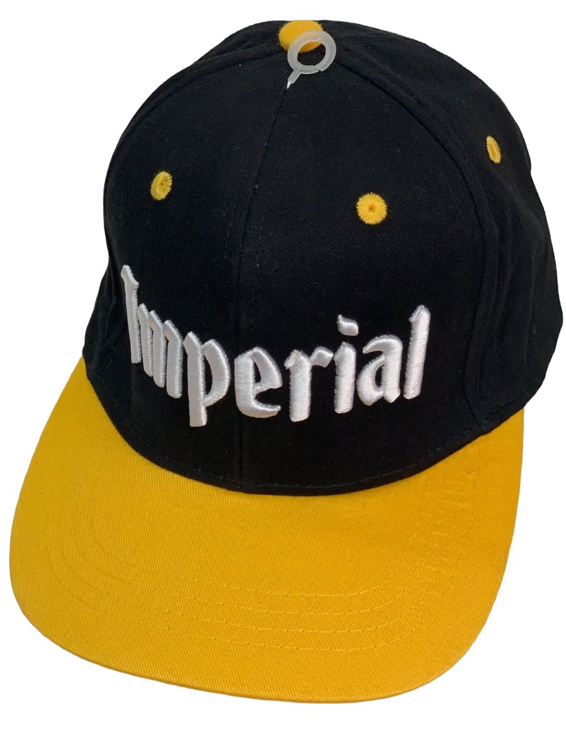 Бейсболка Imperial черного цвета с желтым козырьком  №30156