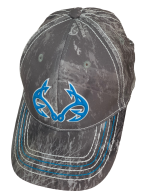 Бейсболка камуфляж Realtree с голубой эмблемой