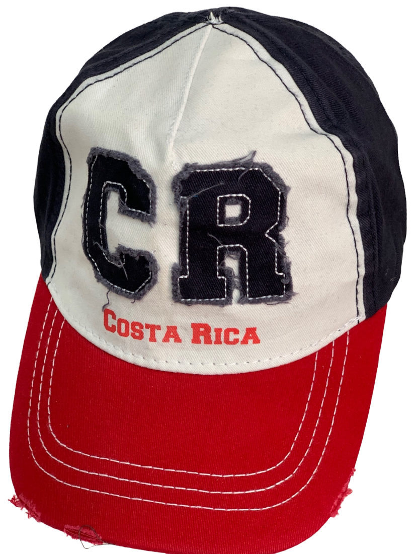 Бейсболка винтаж Costa Rica с нашитыми буквами на тулье  №30129
