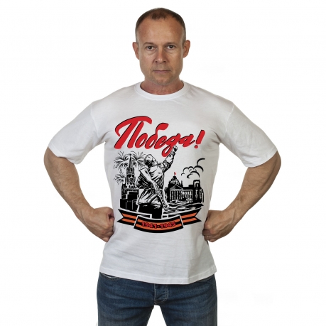 Белая футболка Победа - купить в Военпро