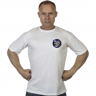 Белая футболка с трансфером ЛДНР