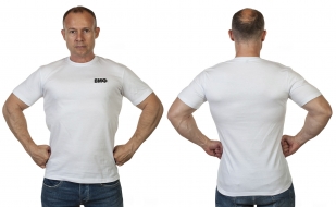 Белая футболка ВМФ с вышивкой на груди с доставкой