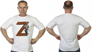 Белая футболка "За участие в операции Z"