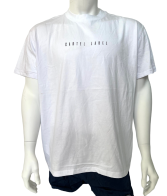 Белая мужская футболка CARTEL с некрупной надписью на груди