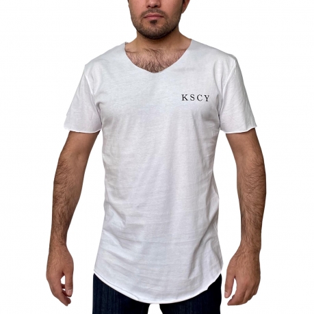 Белая мужская футболка KSCY