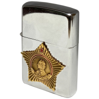 Бензиновая зажигалка с накладкой "Орден Суворова"