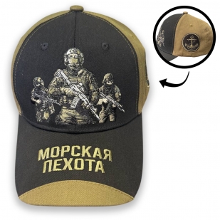 Бейсболка "Морская пехота" (Черный/хаки)
