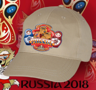 Красивая бежевая кепка Russia