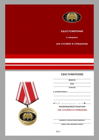 Медаль За службу в спецназе