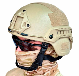 Боевой пуленепробиваемый шлем ACH MICH NIJ IIIA (песок)
