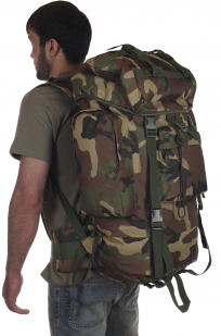 Большой армейский рюкзак (70 литров, Woodland)