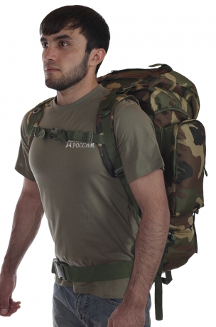 Большой армейский рюкзак (70 литров, Woodland)