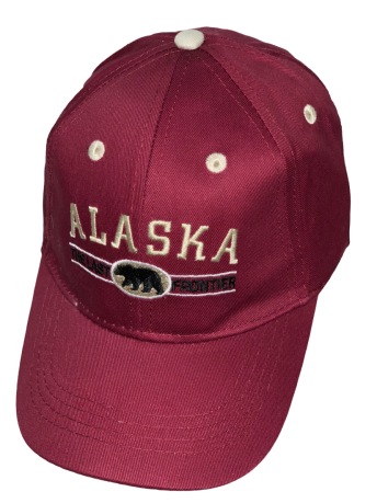 Бордовая бейсболка Alaska с бежевой нитью на люверсах