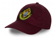 Бордовая кепка "Пограничная служба" с вышитой эмблемой