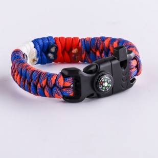 Браслет выживания с огнивом и свистком