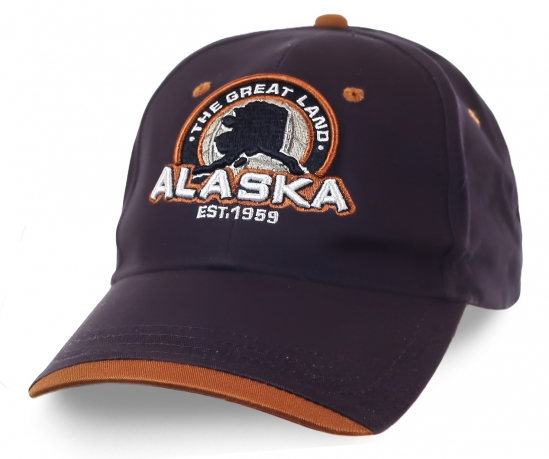 Брутальная бейсболка Alaska - мужские практичные цвета, дизайнерская нашивка