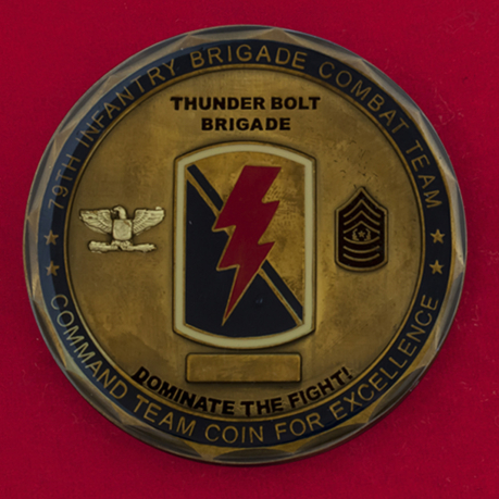 Челлендж коин За отличие командного состава 79-й пехотной модульной боевой бригады Армии США